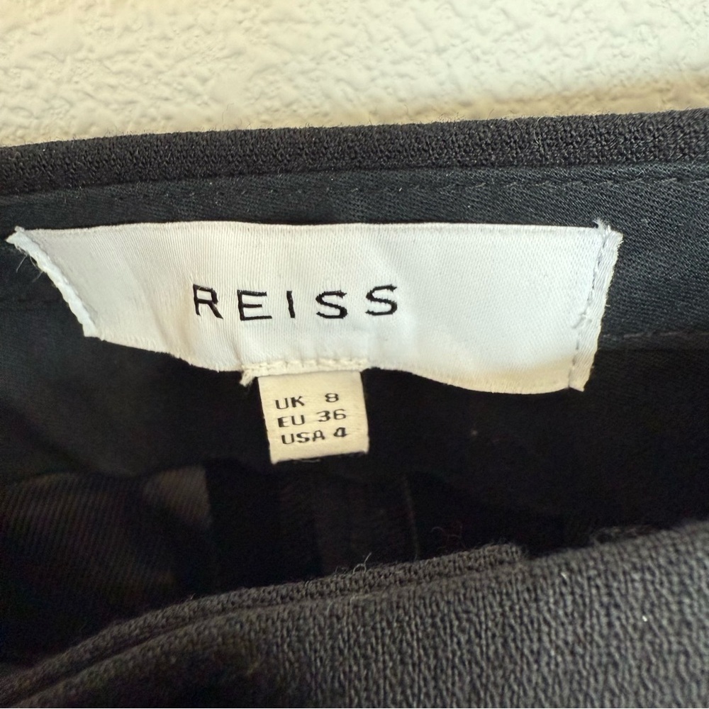 REISS Huxley Trouser Pants Black Slim-Leg Business Casual Women’s Size 4 - Picture 7 of 13